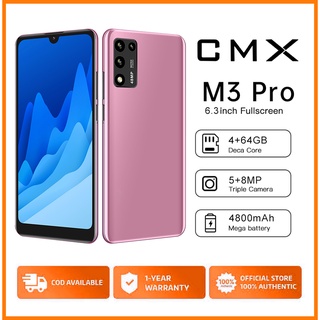 ภาพหน้าปกสินค้าCMX M3 Pro โทรศัพท์มือถือ Global Version (4GB + 64GB) สมาร์ทโฟนของแท้ 100% ซึ่งคุณอาจชอบราคาและรีวิวของสินค้านี้
