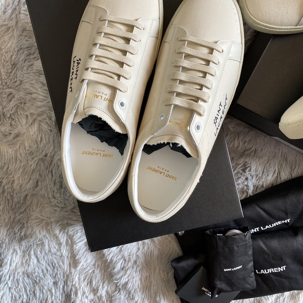 ภาพสินค้าแนะนำสอบถามไซส์คงเหลือ ก่อนกดสั่งนะคะ YSL Saint laurent sneakers court classic sl/06 (รุ่นผ้า) จากร้าน suckkershop บน Shopee ภาพที่ 2