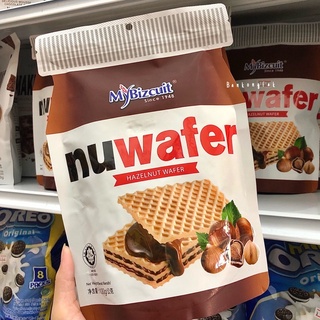 Mybizcuite nuwafer ขนมเวเฟอร์สอดไส้ช็อคโกแลตผสมถั่วเฮเซลนัต