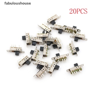 [fabuloushouse] สวิตช์สไลด์ SS23E04 8 Pins DP3T ยาว 5 มม. 20 ชิ้น
 ใหม่