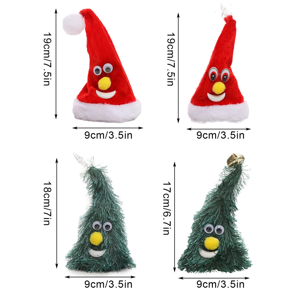 หมวกคริสต์มาส-มีไฟ-led-นิ่ม-แนวตลก-พร้อมเสียงเพลง-สําหรับตกแต่งปาร์ตี้