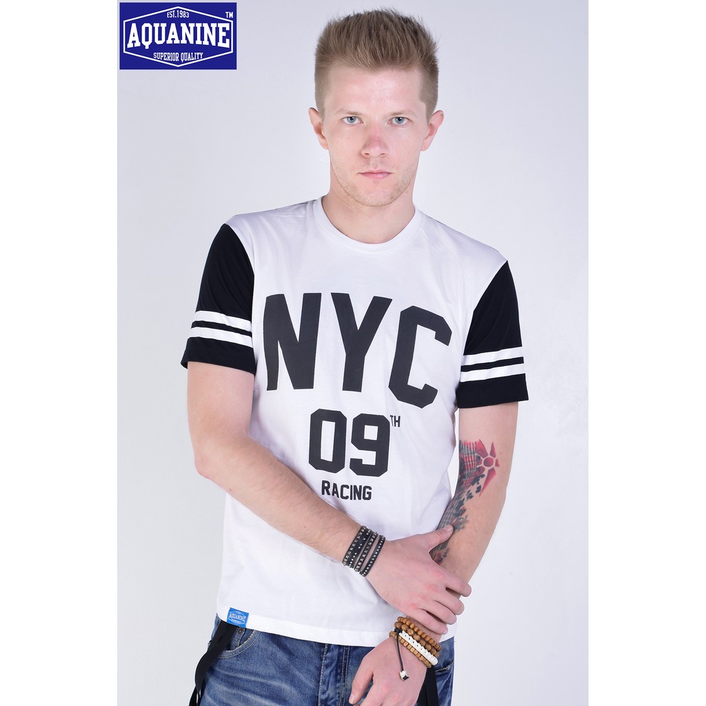 เสื้อยืด-aquanine-nyc-racing-white