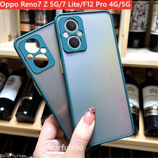 เคสโทรศัพท์มือถือ ซิลิโคนแข็ง ใส ผิวด้าน กันกระแทก สําหรับ Oppo Reno 7Z 7 Lite 7 Pro 7Pro Reno7 Pro Reno7 Z Reno4 F21Pro F21 Pro 4G 5G