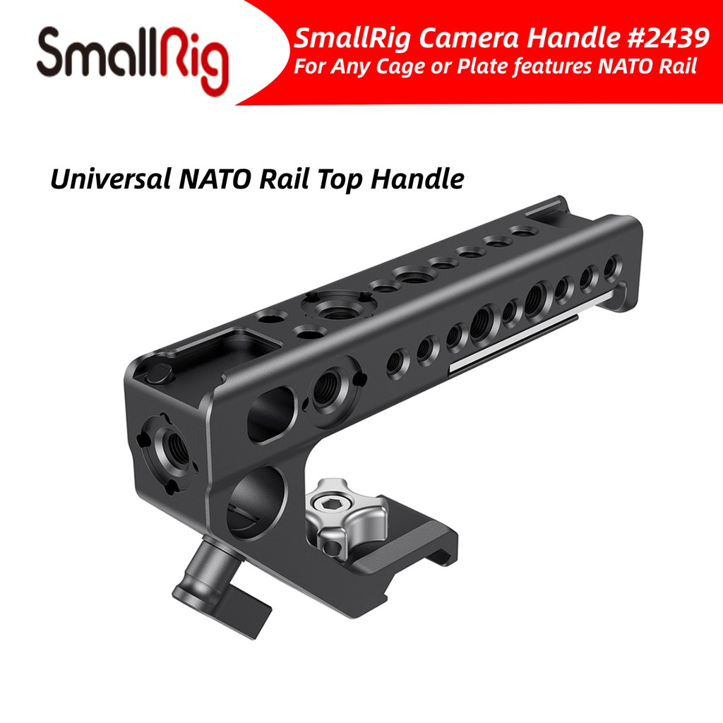 SmallRig Universal Cold Shoe Top Handle – NATO Clamp & Arri Locating