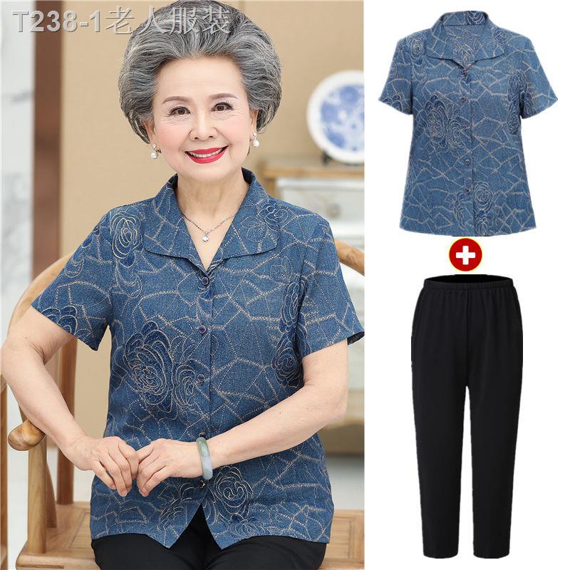 เสื้อผู้หญิง-เสื้อคนแก่-หญิงชราฤดูร้อนเสื้อแม่วัยกลางคนและผู้สูงอายุเสื้อผ้าสตรีสำหรับผู้สูงอายุ-60-70