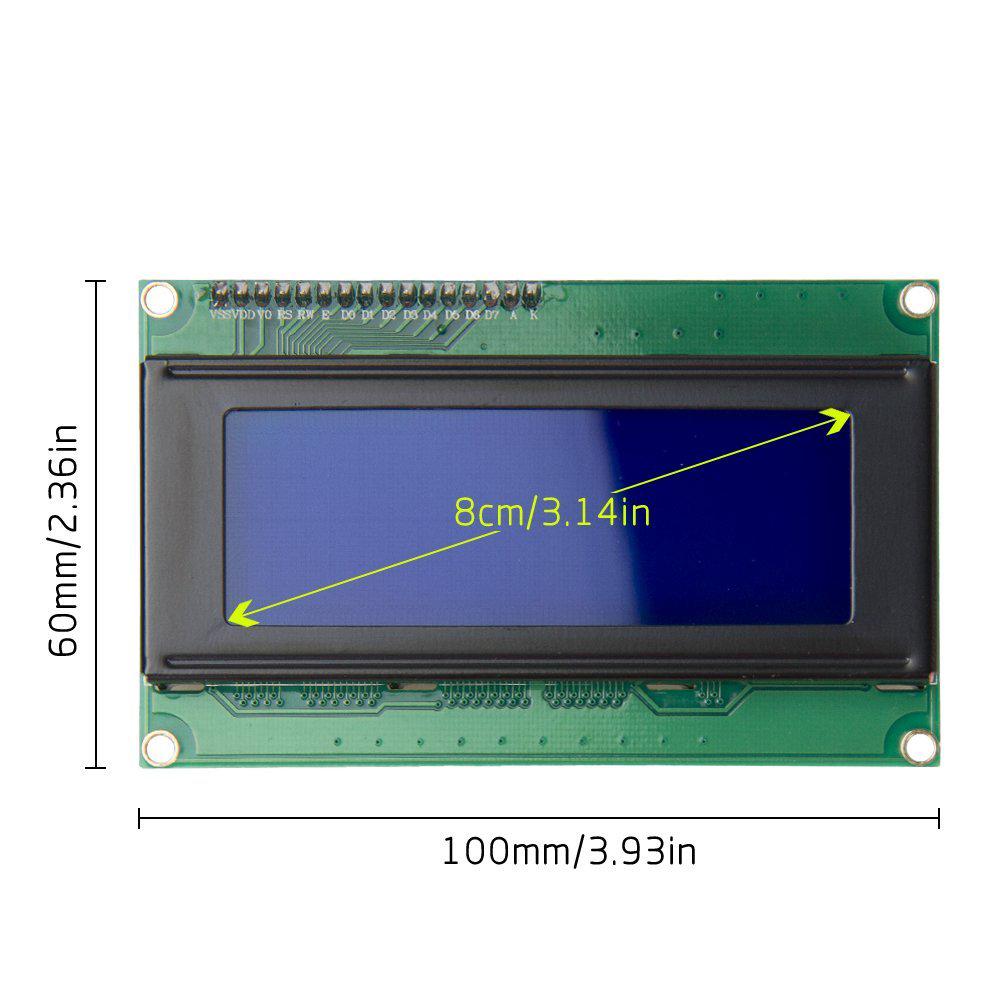 IIC / I2C 2004 LCD2004 โมดูลหน้าจอสีน้ำเงินให้ไฟล์ไลบรารี