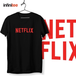 ไม่มีที่สิ้นสุด Netflix Shirt in Black  เสื้อยืด  สำหรับผู้ชาย Women Unisex T shirt MNL