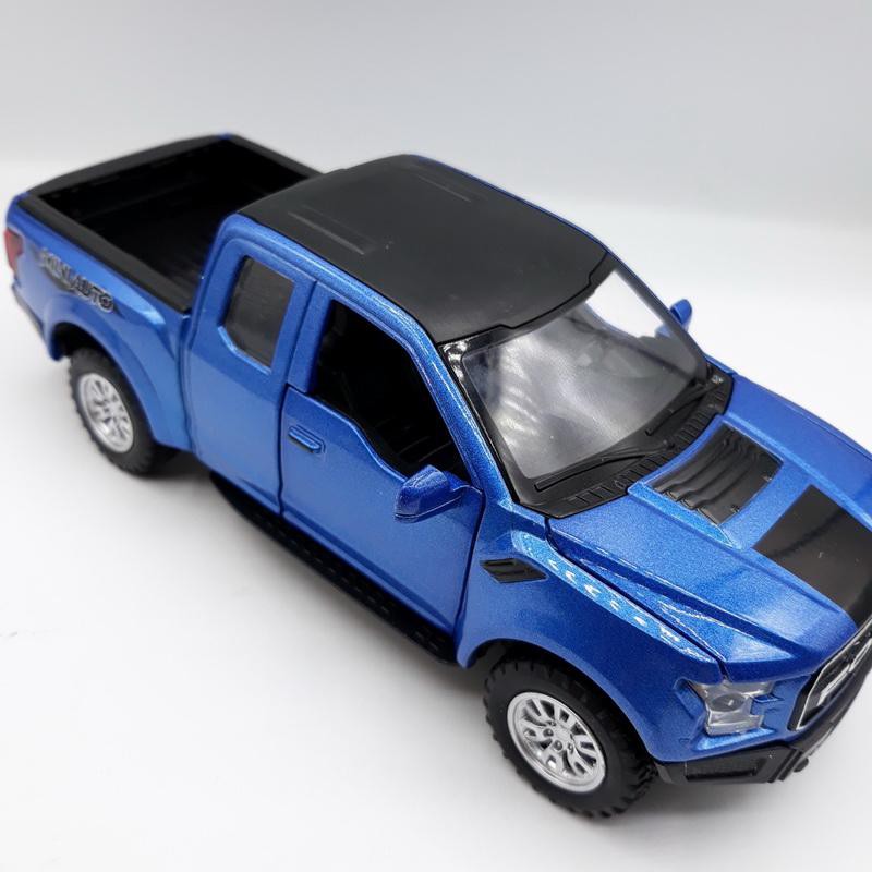 โมเดลรถยนต์-ford-off-road-diecast-ทำจากเหล็ก-สัดส่วน-1-32-ประตู-ฝากระโปรง-เปิดปิดได้เหมือนจริง-สีน้ำเงิน