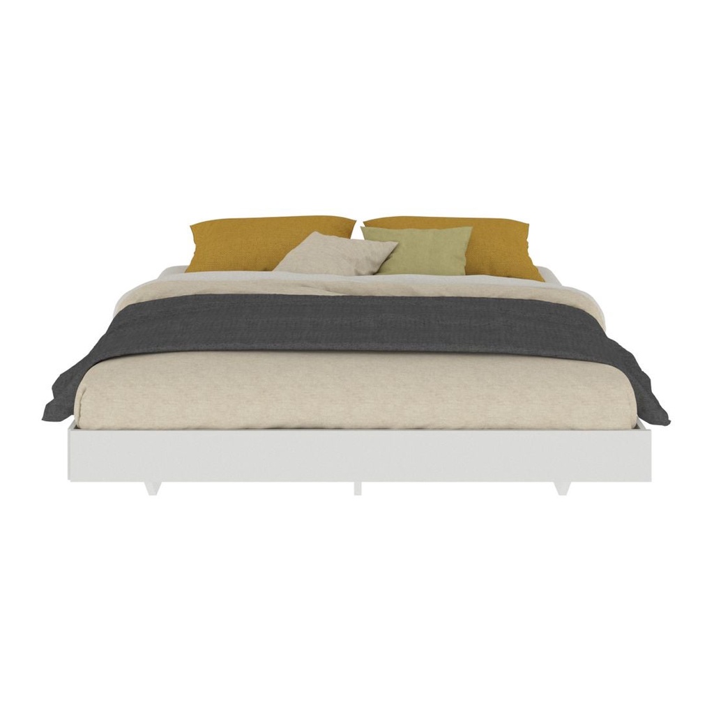 ภาพหน้าปกสินค้าKoncept furniture เตียงนอน 5 ฟุต รุ่น Blissey สีขาว (157x204x28 ซม.) จากร้าน sb_designsquare บน Shopee