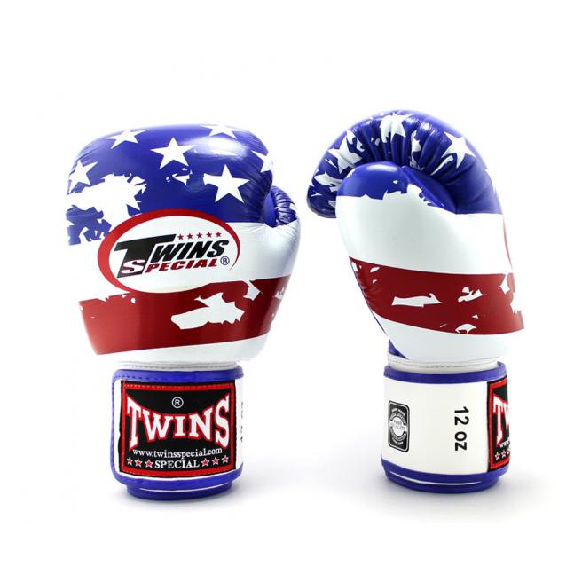 Twins Boxing Gloves Fancy FBGVL344US USA Flag Genuine leather Sparring
