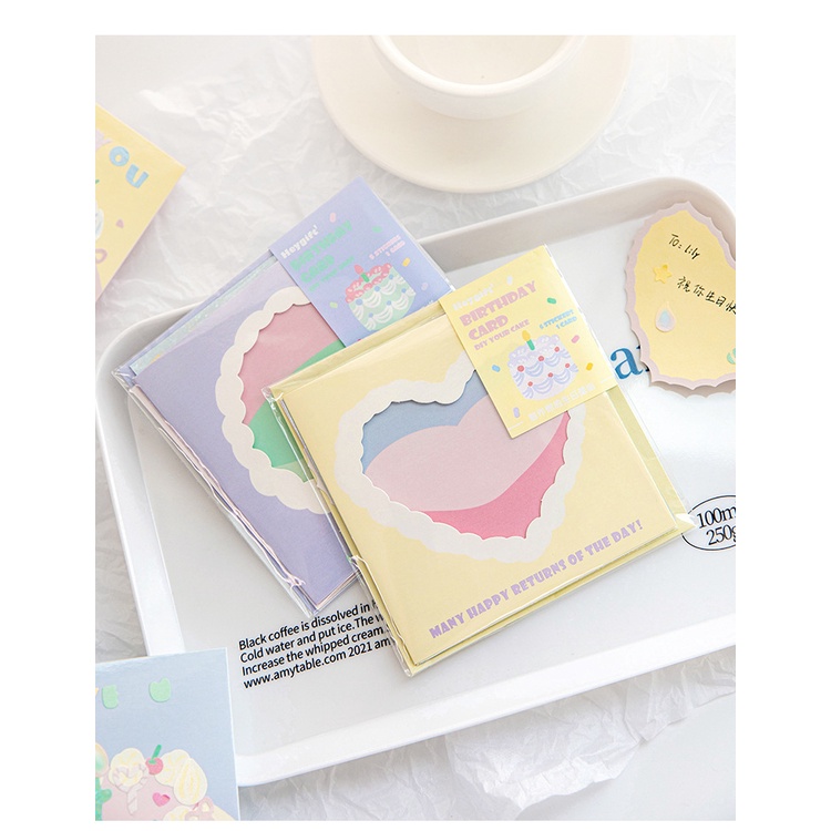 ภาพสินค้าพร้อมส่ง   การ์ดวันเกิดใส่รูปได้ birthday card DIY your cake จากร้าน ployliezemii บน Shopee ภาพที่ 3