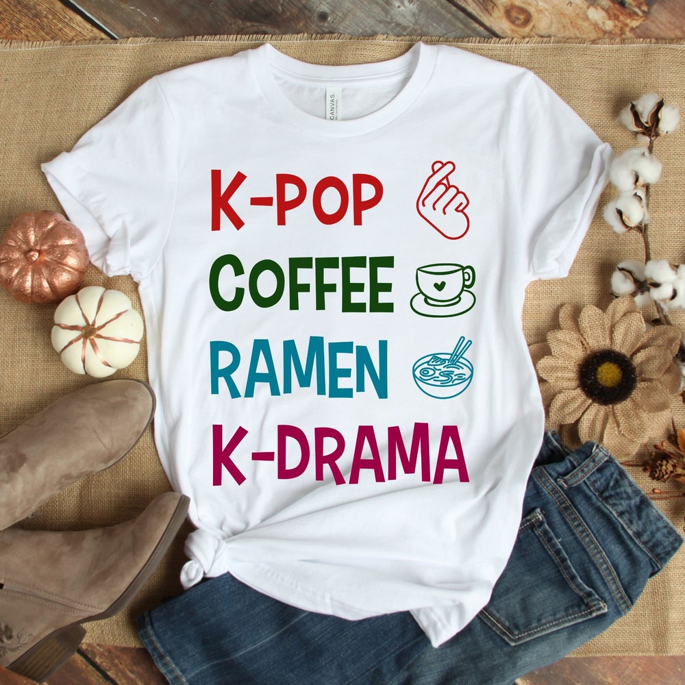t-shirt-เสื้อยืด-พิมพ์ลาย-k-pop-coffee-ramen-k-drama-kpop-สําหรับผู้หญิง-1s-5xl