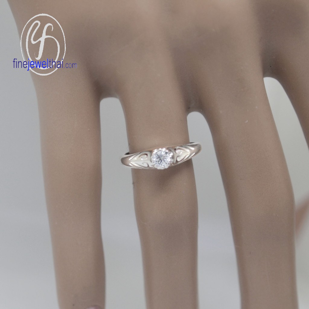 finejewelthai-แหวนวินเทจ-แหวนเพชรcz-แหวนเงินแท้-vintage-diamond-cz-silver-ring-valentine-gift95