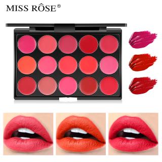 miss rose พาเลทลิปสติกเนื้อแมท 15 สี