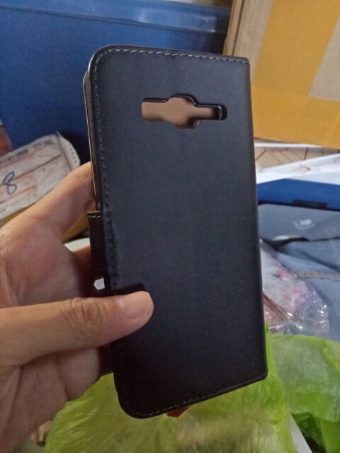 เคส-grand-prime-ฝาพับสีดำ