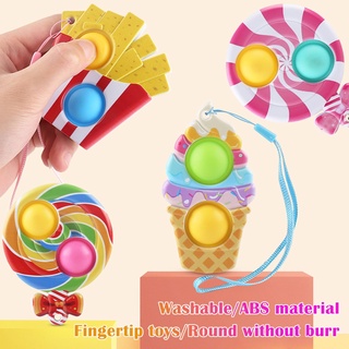 Kawaii simple dimple fidget toys for children antistress ice cream French fries pops board decompression stress relief Its toy