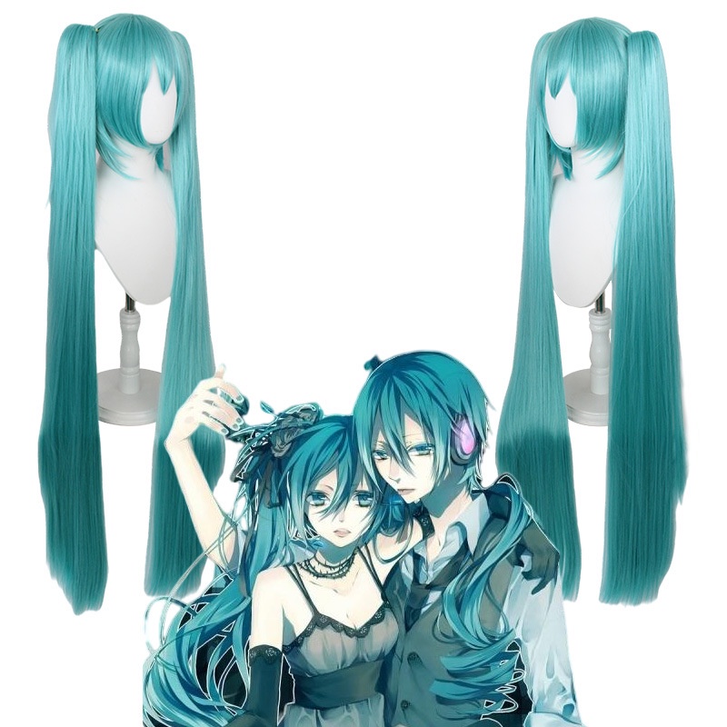 วิกผมคอสเพลย์-vocaloid-water-blue-hatsune-miku-miku-hatsune-miku-wig-cos-เครื่องประดับผม