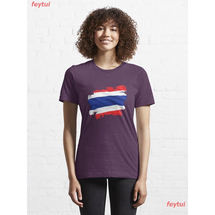 ธงชาติไทย-ฉันรักประเทศไทย-thailand-flag-thailand-flag-breaking-style-essential-t-shirt-คอกลม-แฟชั่น-แขนสั้น-แฟชั่น-เสื้