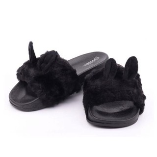 สินค้า รองเท้าแตะหูกระต่าย(BB)สีดำ เบอร์37-41