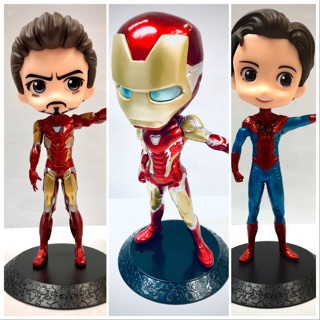 โมเดล Super Hero Q posket (Ironman/Tony Stark/Spiderman) ของตกแต่ง ของเล่นสะสม