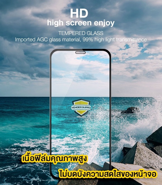 ภาพสินค้าฟิล์มกระจก สำหรับ iPhone แบบเต็มจอ 9D รุ่นใหม่ 15Pro Max 15 Plus 15 14 14 Pro/14/13 Pro/12 Pro Max/12 pro/12/11/XR จากร้าน venderguardofficial บน Shopee ภาพที่ 3