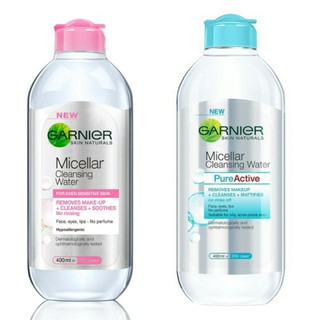 GARNIER Micellar Cleansing Water ( 400 ml. ) การ์นีเย่ ไมเซล่า คลีนซิ่ง วอเตอร์ มี 2 สูตร