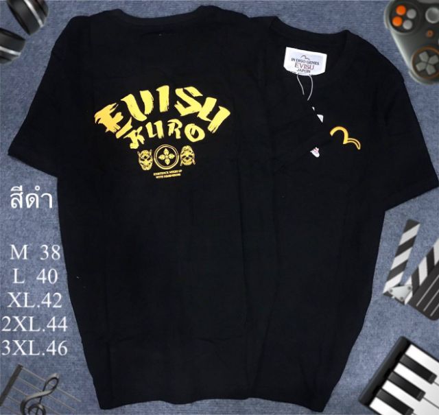 evisu-เสื้อยืดคอกลมแขนสั้นแบรนด์