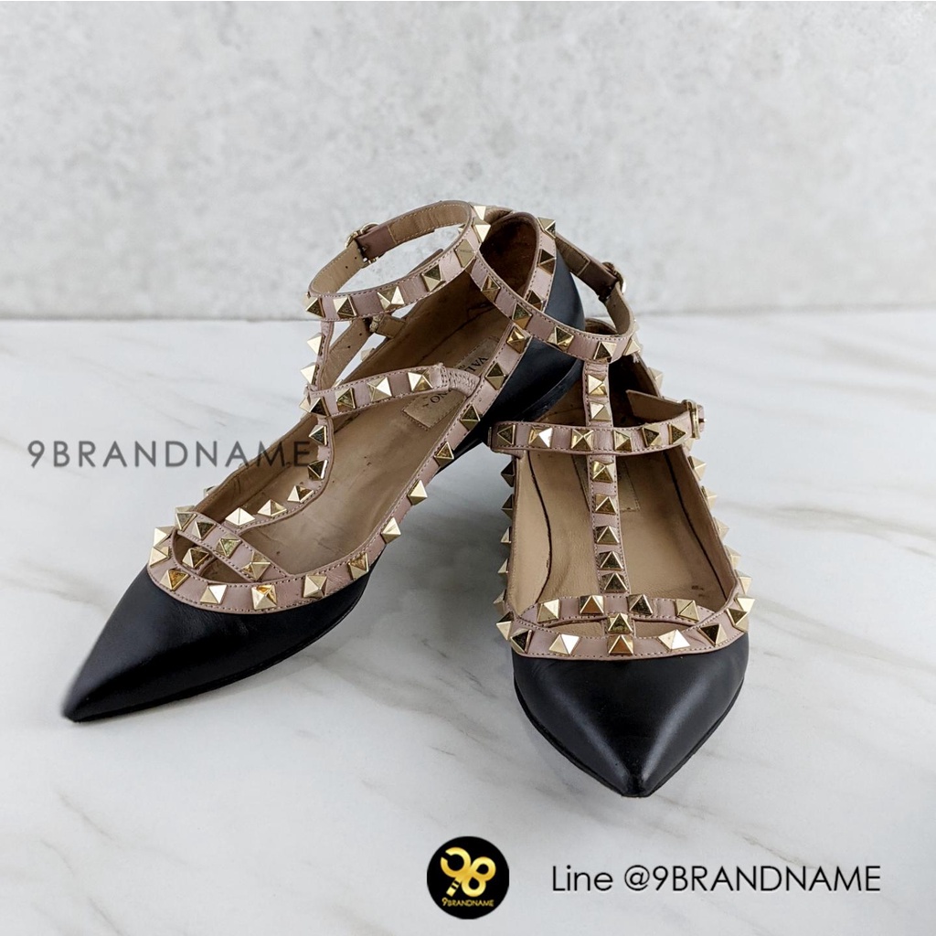 used-valentino-garavani-rockstud-ballerina-shoes-รองเท้าแบรนด์เนมมือ2