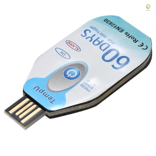 ใหม่ เครื่องบันทึกอุณหภูมิ โซ่เย็น USB 2.0 PDF 60 วัน กันน้ํา สําหรับอุตสาหกรรมชีวภาพ ยา เคมี