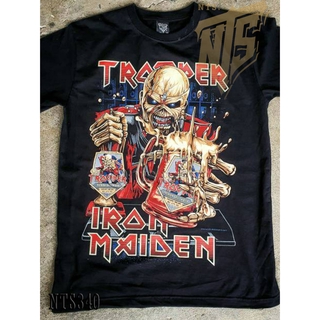 Iron Maiden Trooper Rock เสื้อยืด เสื้อวง สกรีนลาย ผ้าหนา  T SHIRT S M L XL XXLเสื้อยืด