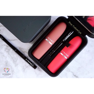 (พร้อมส่ง) M•A•C Cosmetics Lipstick Case + Lip Brush เคสใส่ลิปสติก พร้อมแปรงทา และ กระจก สินค้าของแท้ 100%