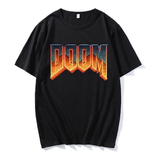 เสื้อยืดลําลอง ผ้าฝ้าย แขนสั้น คอกลม พิมพ์ลายอนิเมะ Doom แฟชั่นฤดูร้อน คุณภาพสูง COhllf44PGclfg63