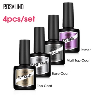 Rosalind ชุดท็อปโค้ทเล็บไพรเมอร์ 8 มล. Led / Uv Gel