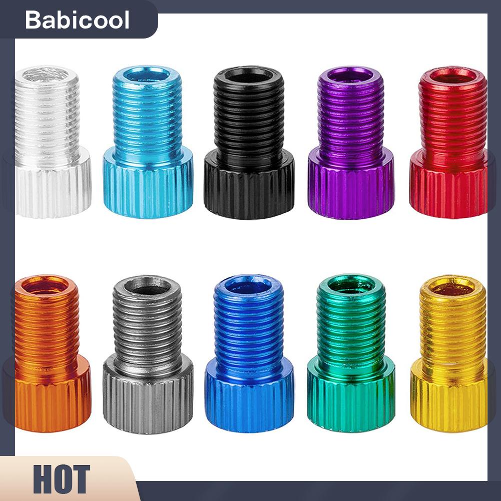 babicool-ชุดอะแดปเตอร์วาล์ว-อลูมิเนียมอัลลอยด์-สําหรับรถจักรยาน-10-ชิ้น