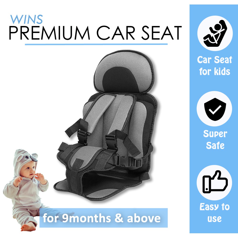 คาร์ซีทที่นั่งในรถสำหรับเด็กเล็ก-พับเก็บได้-นั่งสบายและปลอดภัย-รุ่น-premium-car-seat