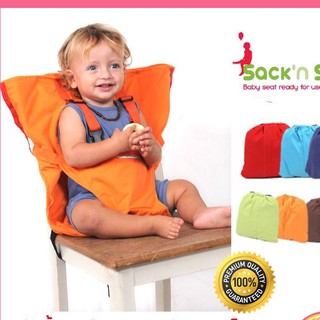 เก้าอี้ทานข้าวพกพาสำหรับเด็ก Sack’n Seat (เก็บเงินปลายทางได้)