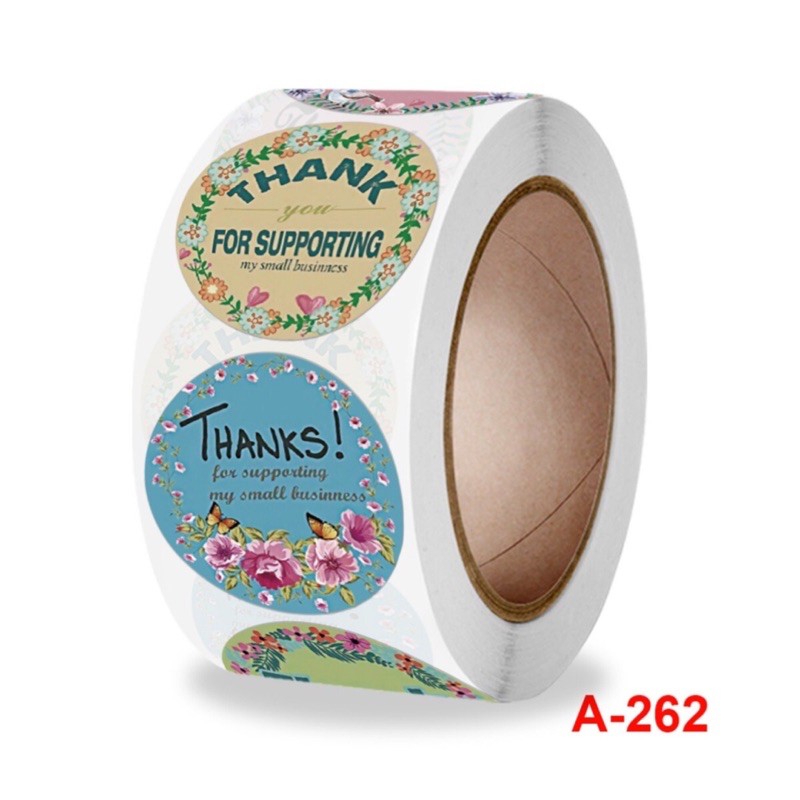 ขนาด-2-5-cm-สติกเกอร์ติดของขวัญ-สติกเกอร์ติดห่อขนม-สติกเกอร์ขอบคุณ-สติกเกอร์-thank-you-สติกเกอร์-diy