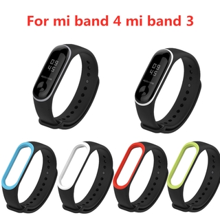 Mijobs Mi Band 3 4 สายรัดข้อมือซิลิโคน Xiaomi Miband Wristband Smart M3 M4 5 ของแท้ Xiomi Charger