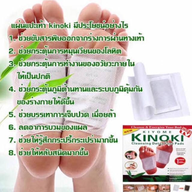 kinoki-detox-foot-pad-แผ่นแปะเท้า-แผ่นแปะเท้าดูดสารพิษ-แผ่นดีท๊อกซ์เท้า