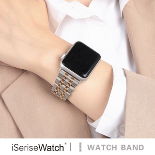 ภาพหน้าปกสินค้าสายนาฬิกาข้อมือสเตนเลส โลหะ หรูหรา แบบเปลี่ยน สําหรับ Apple Watch Series 7 6 SE 5 4 3 2 1 iWatch 45 มม. 41 มม. 44 มม. 40 มม. 42 มม. 38 มม. ที่เกี่ยวข้อง