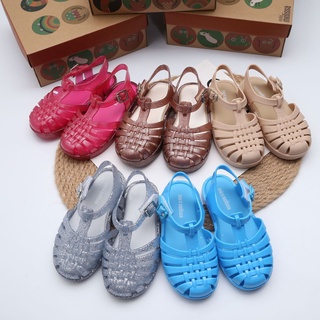 พร้อมส่ง Melissa รองเท้าแตะเจลลี่ พื้นนิ่ม สไตล์โรมัน สําหรับเด็ก