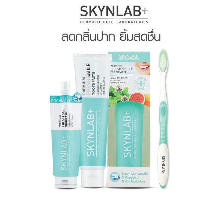 SKYNLAB TOOTHPASTE GIFT SET (FRESH SMILE TOOTHPASTE 160 G +TOOTHBRUSH ...