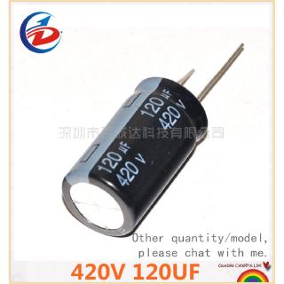 ตัวเก็บประจุอลูมิเนียมไฟฟ้า 400v 120UF 120UF400V 18*30 400v 120UF 5 ชิ้นต่อชุด