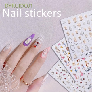 Dyruidoj1 สติ๊กเกอร์ลูกไม้ 3D สําหรับตกแต่งเล็บ Diy