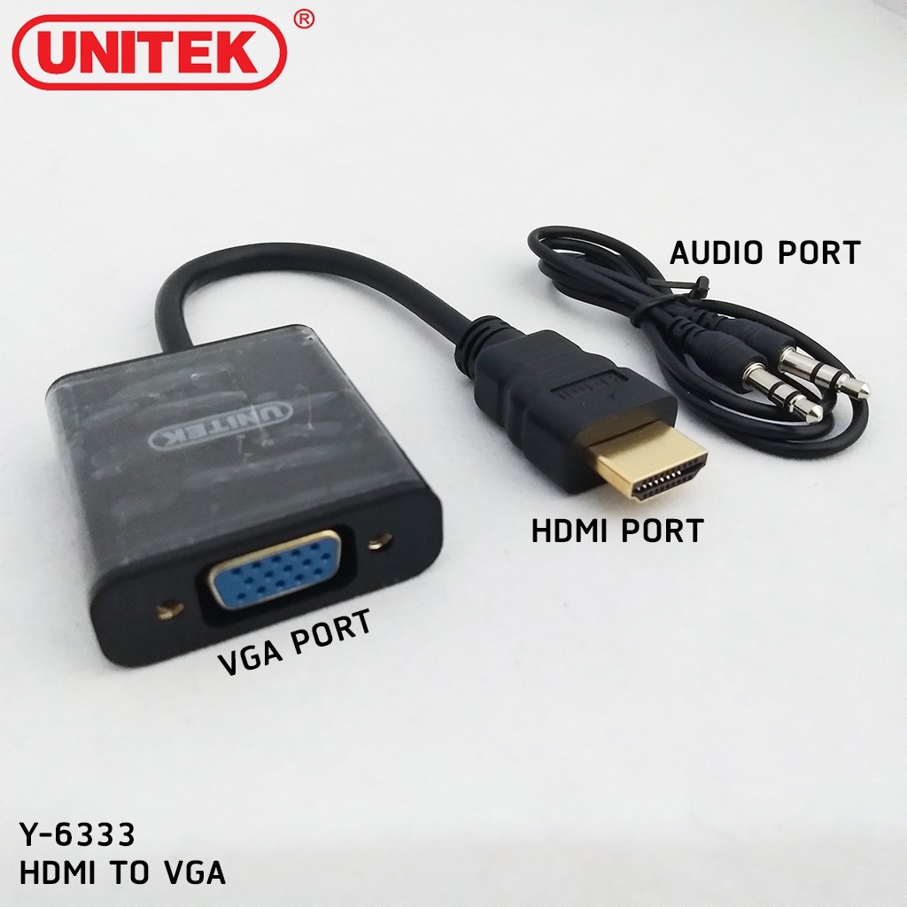 ตัวแปลงสัญญาณ UNITEK HDMI TO VGA Converter with Audio รุ่น Y6333 ของ
