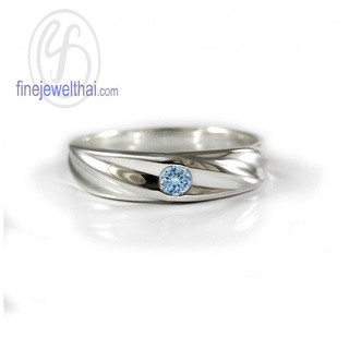 Finejewelthai-แหวนโทพาซ-โทพาซ-แหวนพลอย-แหวนเงินแท้-พลอยประจำเดือนเกิด-Topaz-Silver-Ring-Birthstone-R1259tp