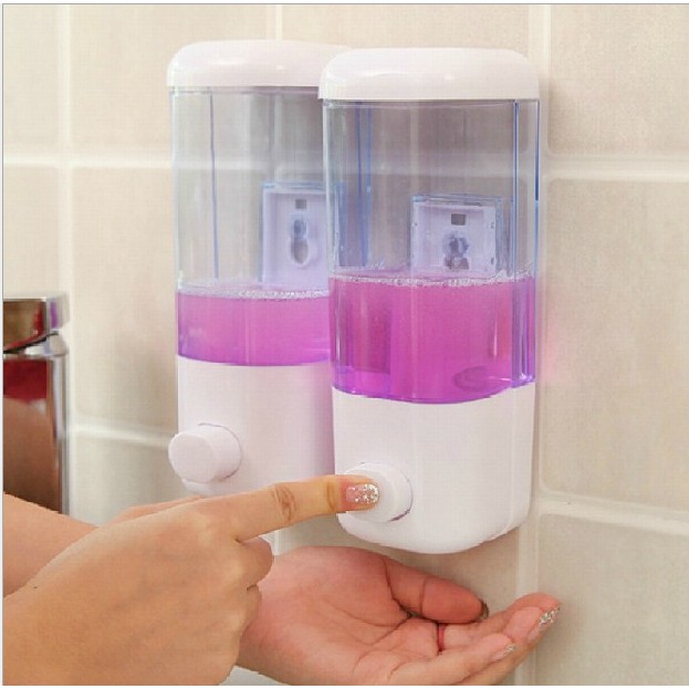ขวดปั๊มใส่ของเหลว-อุปกรณ์ใส่แชมพู-สบู่เหลว-ที่ใส่แชมพู-ที่ใส่สบู่-อุปกรณ์ในห้องน้ำ-ที่อาบน้ำ-ติดกำแพง