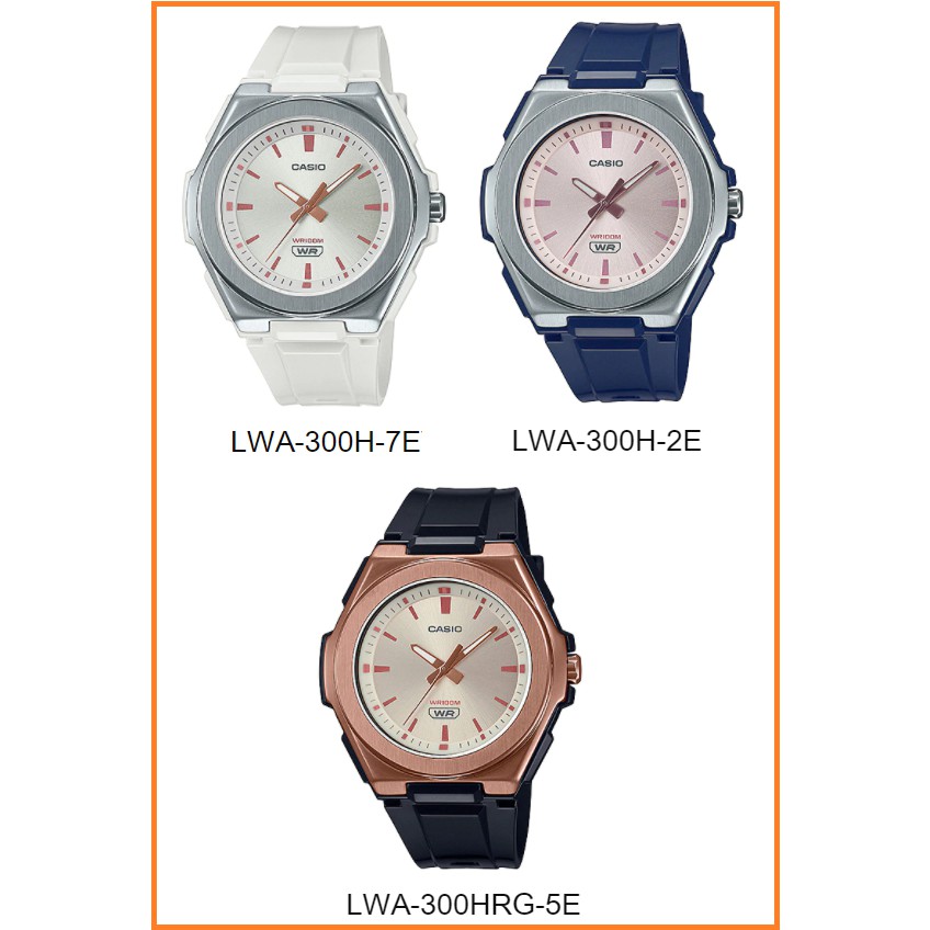 ภาพหน้าปกสินค้าใหม่ล่าสุด นาฬิกา Casio รุ่น LWA-300H นาฬิกาผู้หญิงสายเรซิ่น กรอบตัวเรือนแสตนเลส กันน้ำ 100 เมตร ของแท้100% รับประกัน1ปี