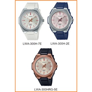 สินค้า ใหม่ล่าสุด นาฬิกา Casio รุ่น LWA-300H นาฬิกาผู้หญิงสายเรซิ่น กรอบตัวเรือนแสตนเลส กันน้ำ 100 เมตร ของแท้100% รับประกัน1ปี