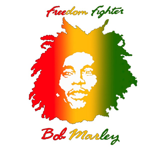 เสื้อยืดราสต้า-tee-shirt-bob-marley-freedom-fighter-เสื้อยืดสีขาว-ดำ-ลายใบหน้า-bob-marley